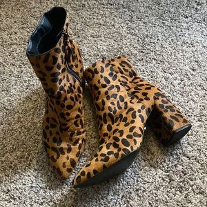Topshop real calf hair boots